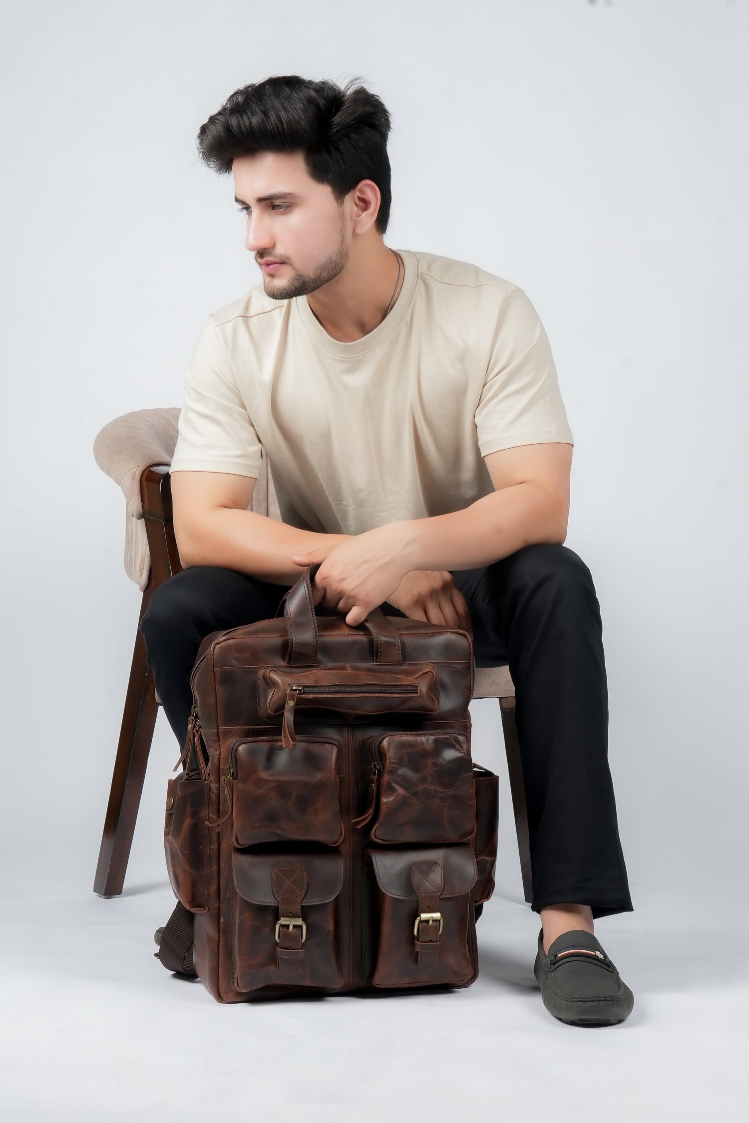 Godzi Leather Backpack – Handmade Buffalo Leather