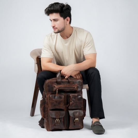Godzi Leather Backpack – Handmade Buffalo Leather