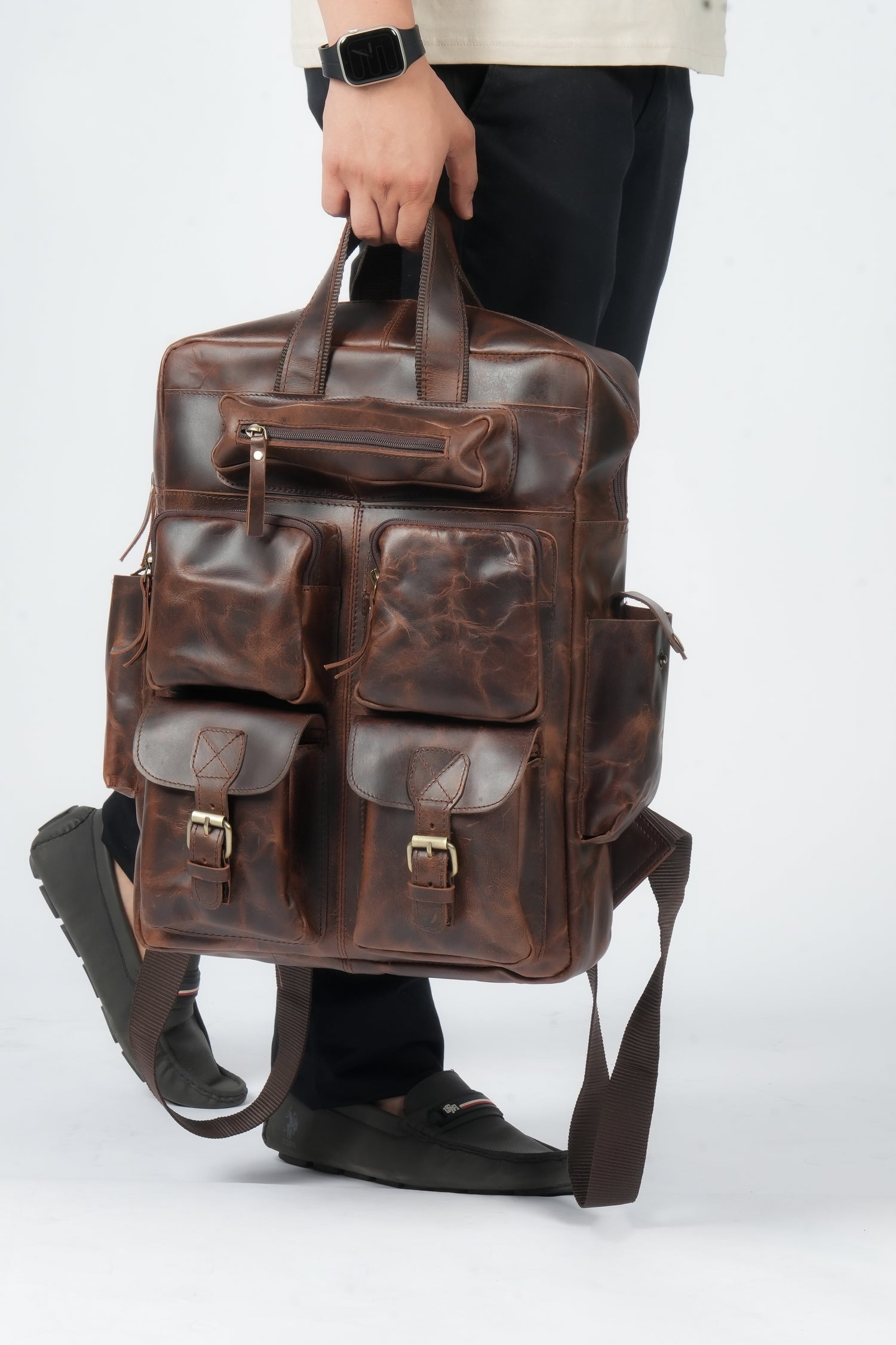 Godzi Leather Backpack – Handmade Buffalo Leather