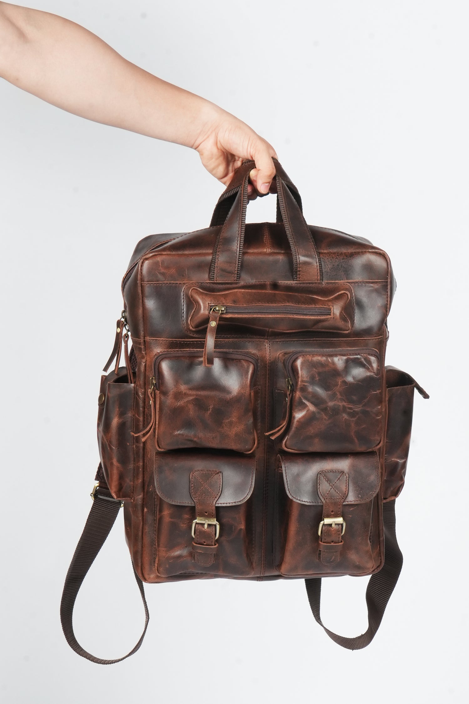 Godzi Leather Backpack – Handmade Buffalo Leather