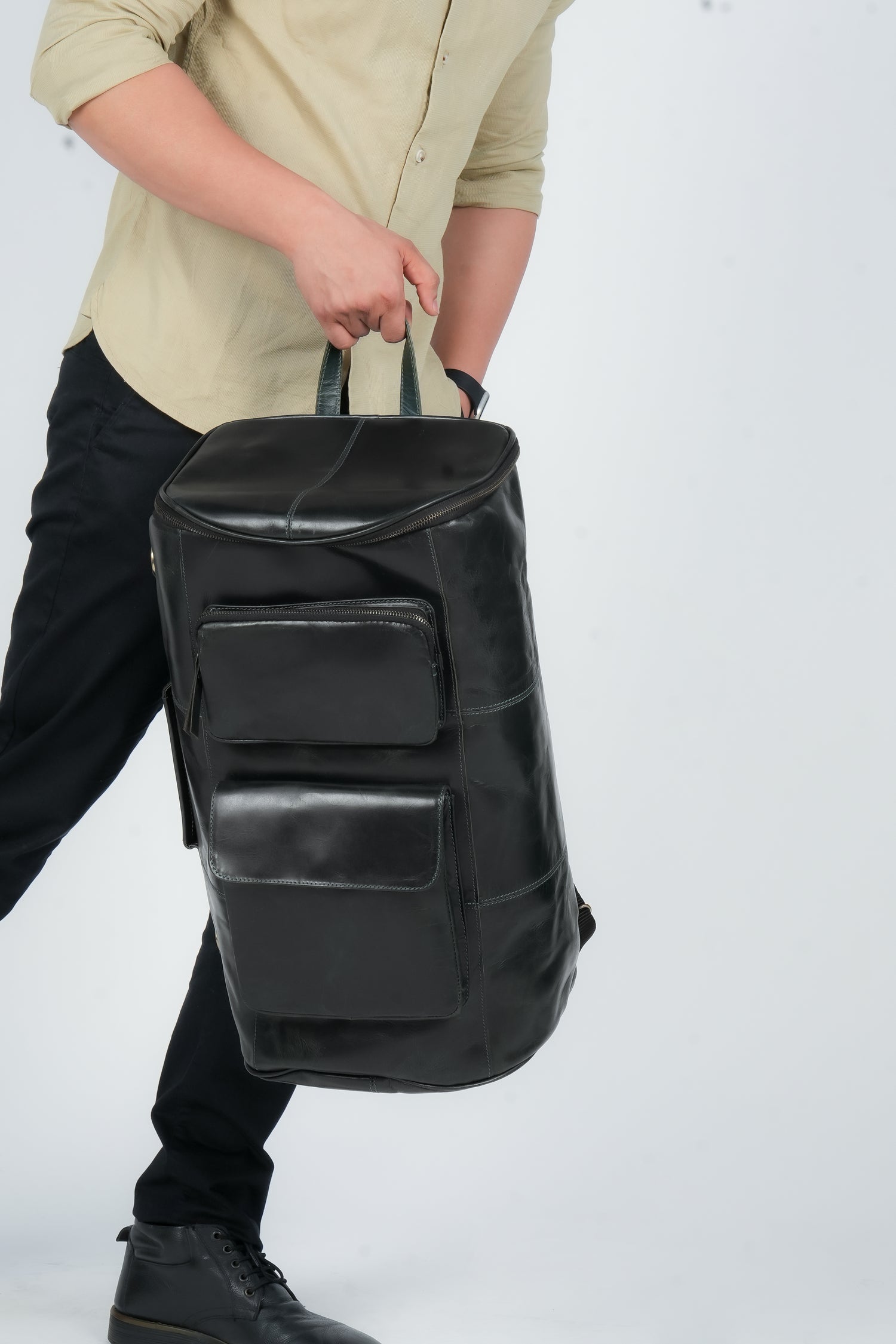 Godzi Buffalo Leather Convertible Travel Bag