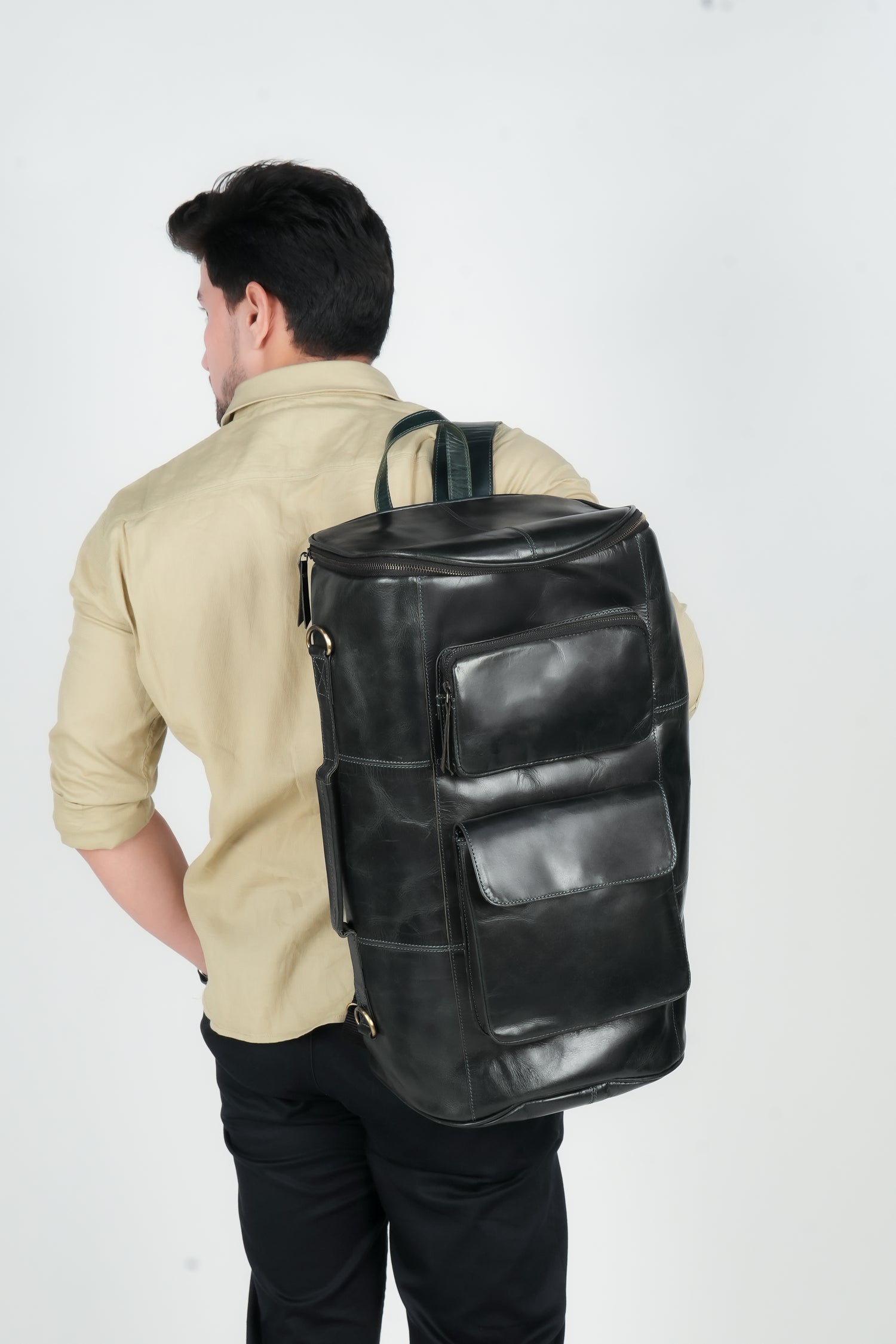 Godzi Buffalo Leather Convertible Travel Bag