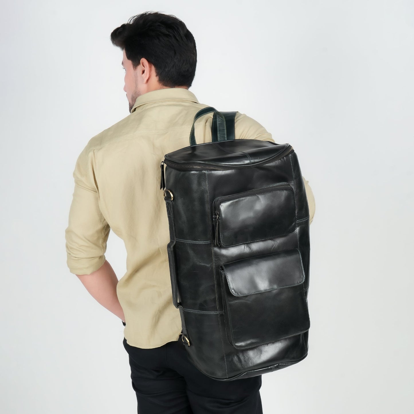 Godzi Buffalo Leather Convertible Travel Bag Godzi Leather