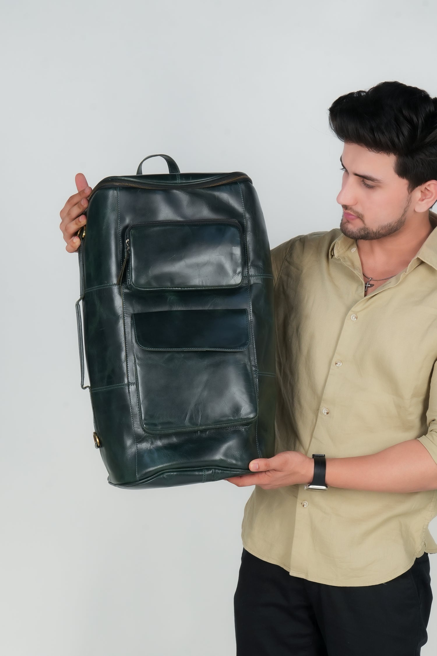 Godzi Buffalo Leather Convertible Travel Bag
