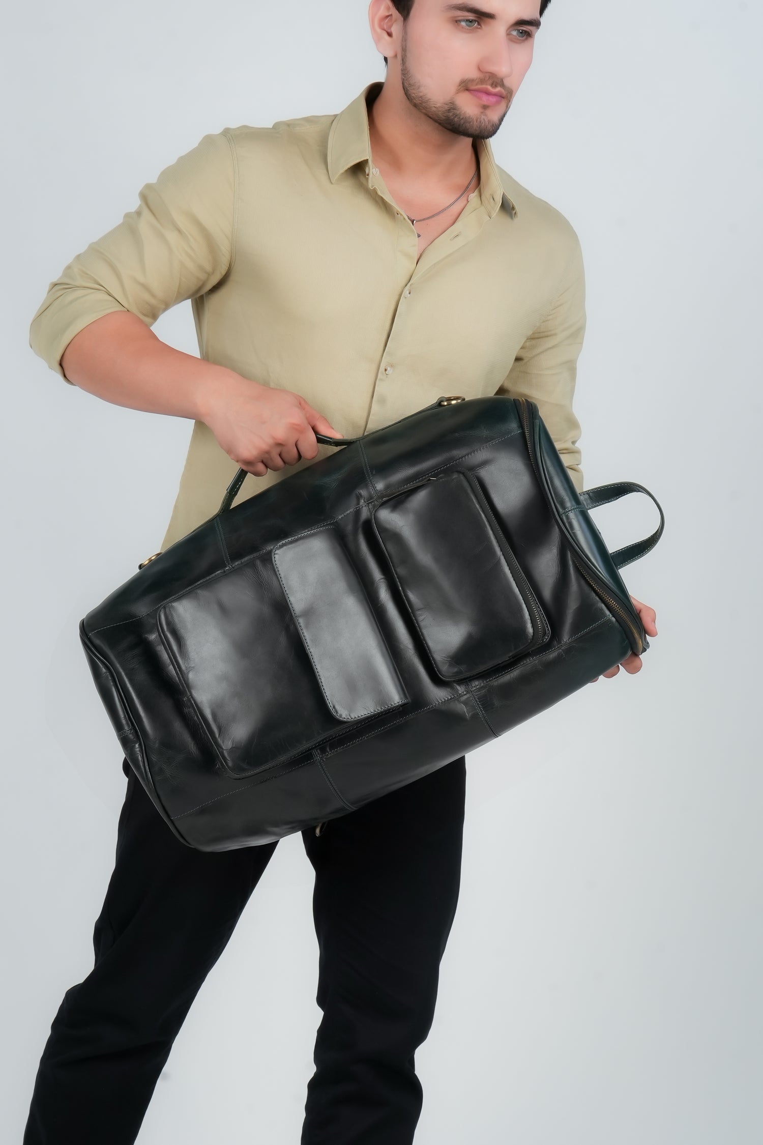 Godzi Buffalo Leather Convertible Travel Bag