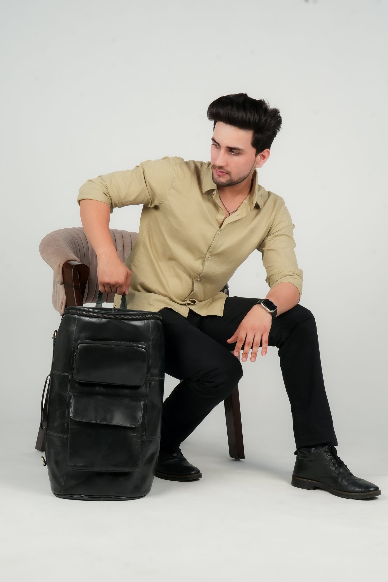 Godzi Buffalo Leather Convertible Travel Bag
