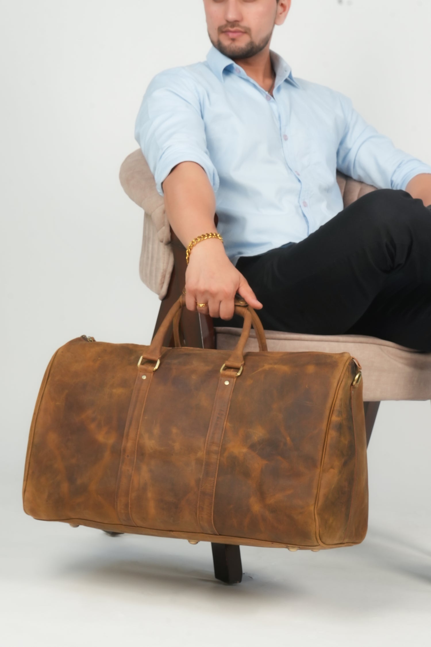 Godzi Handmade Leather Duffle Bag