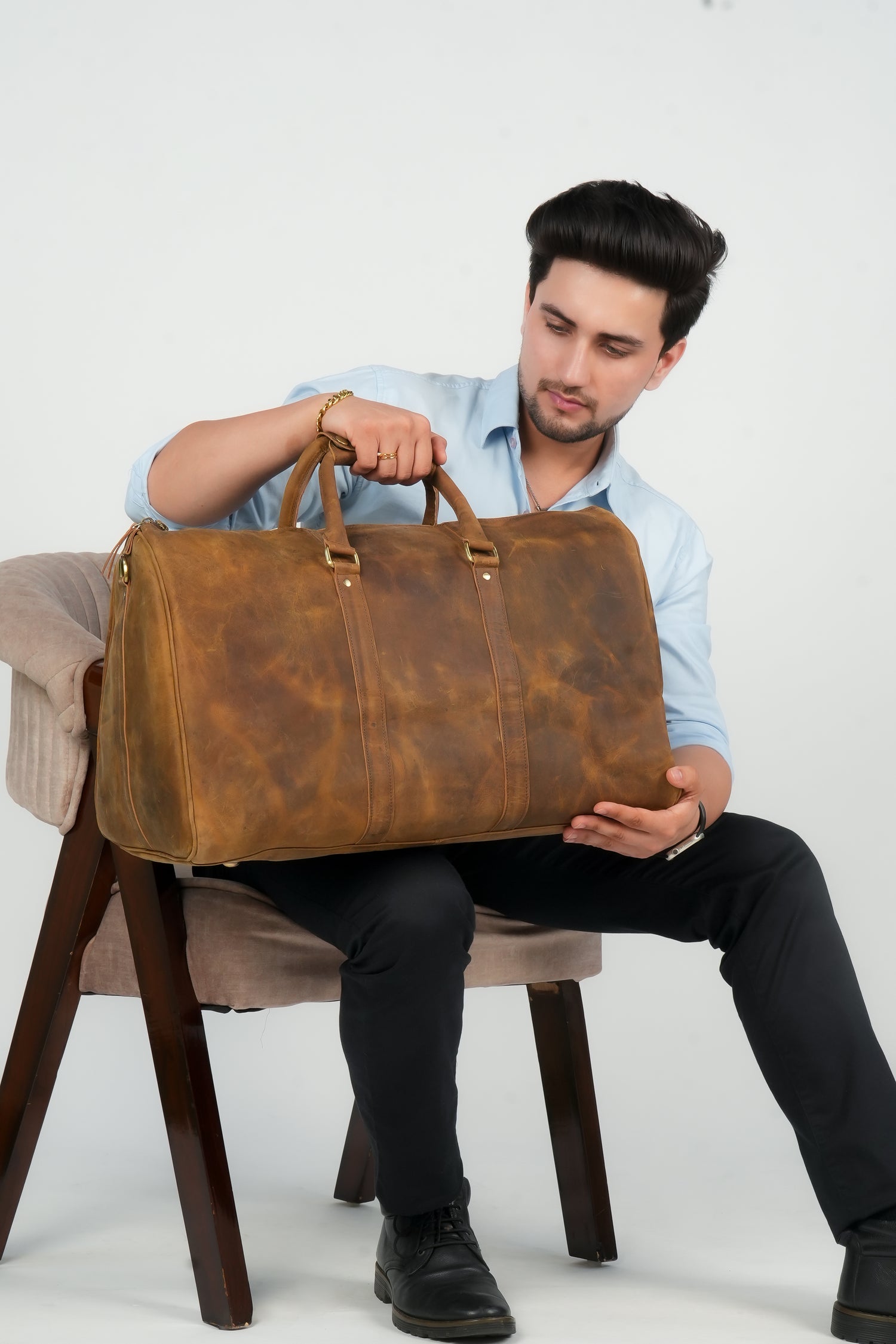 Godzi Handmade Leather Duffle Bag