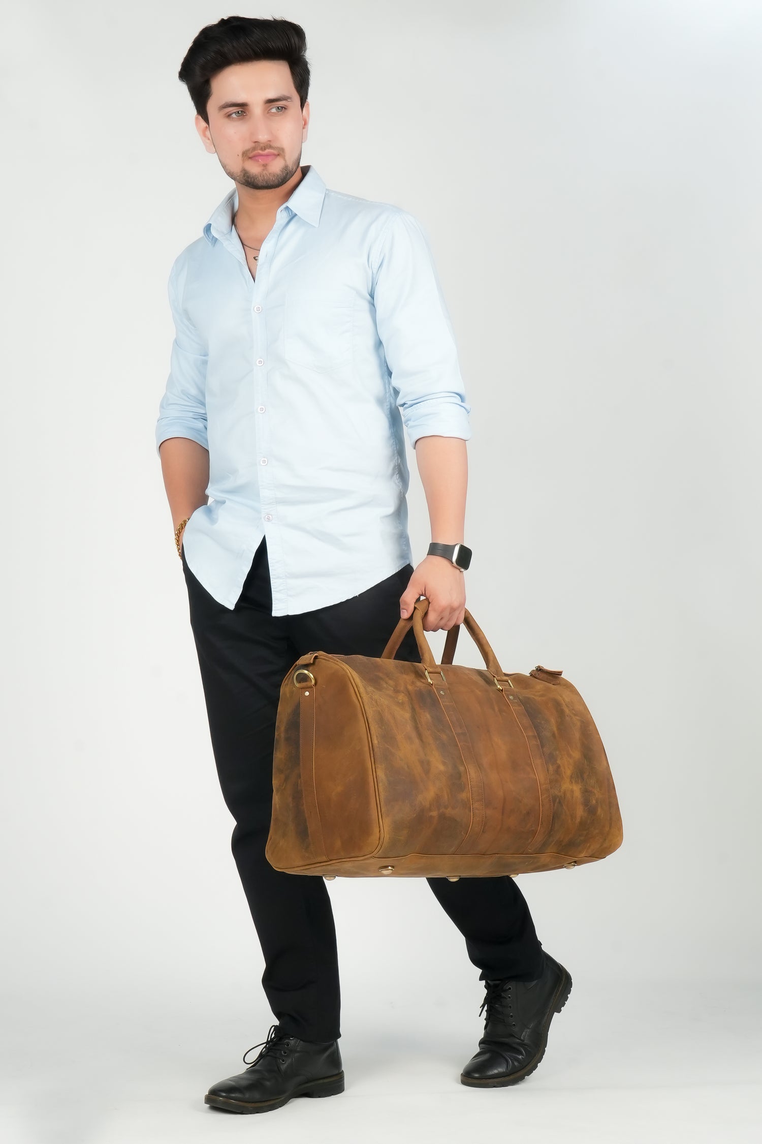 Godzi Handmade Leather Duffle Bag