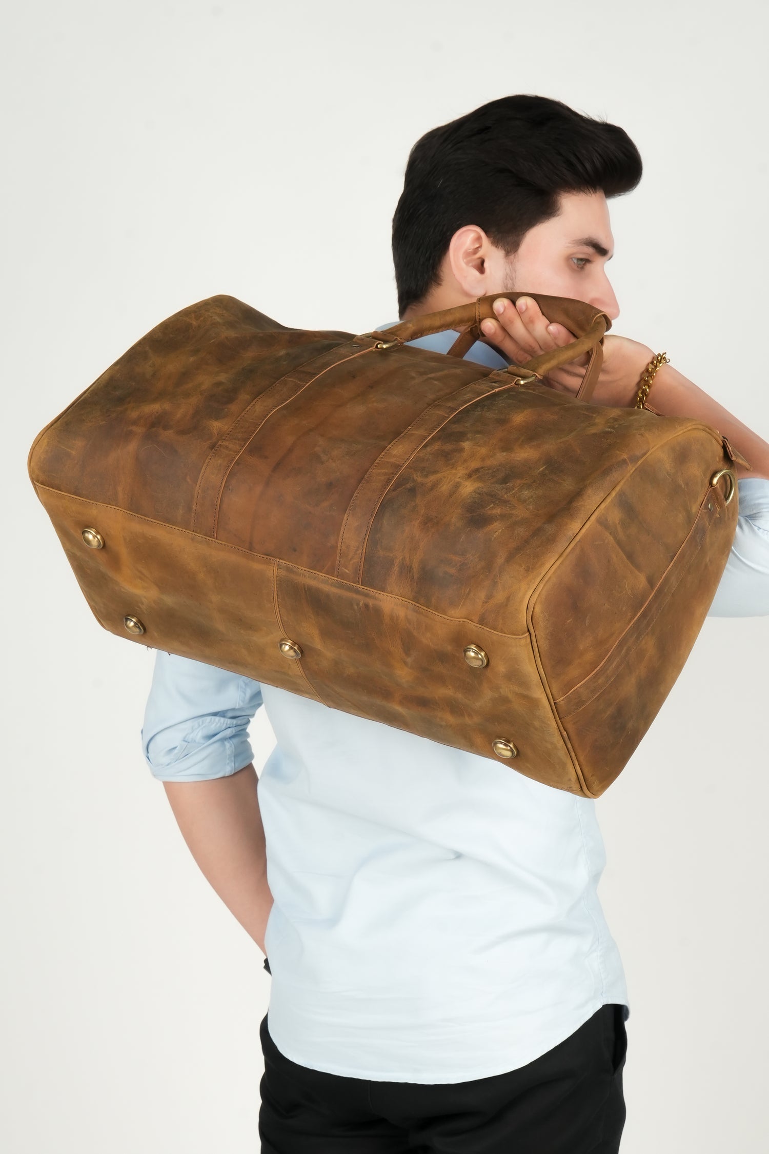 Godzi Handmade Leather Duffle Bag