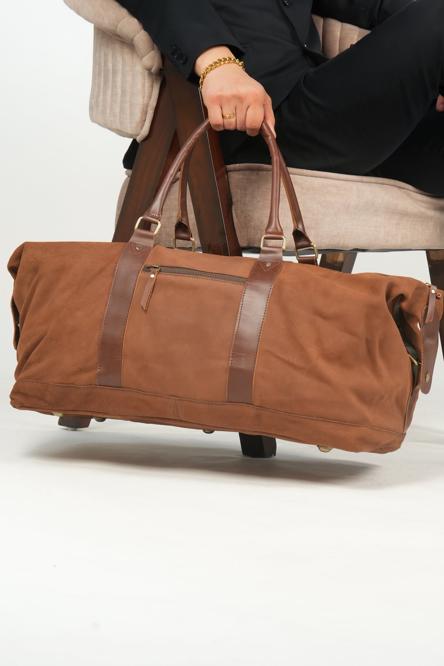 Godzi Handmade Leather Weekender Duffle Bag