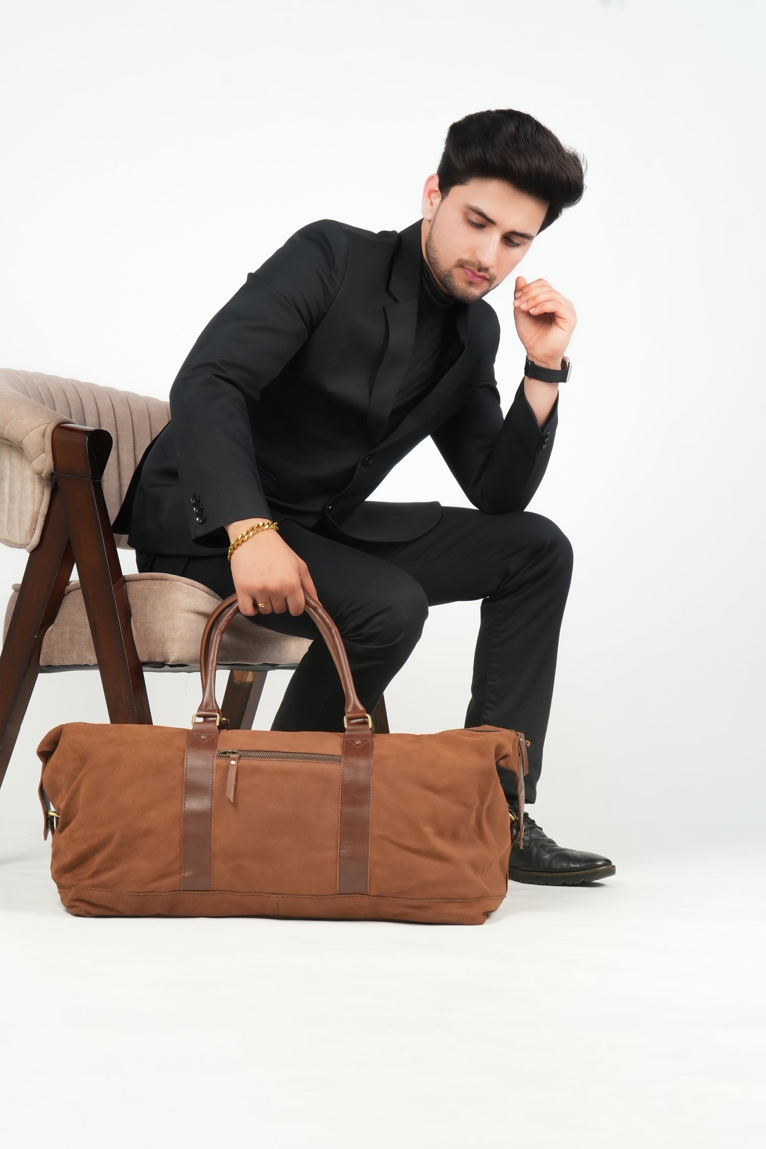 Godzi Handmade Leather Weekender Duffle Bag