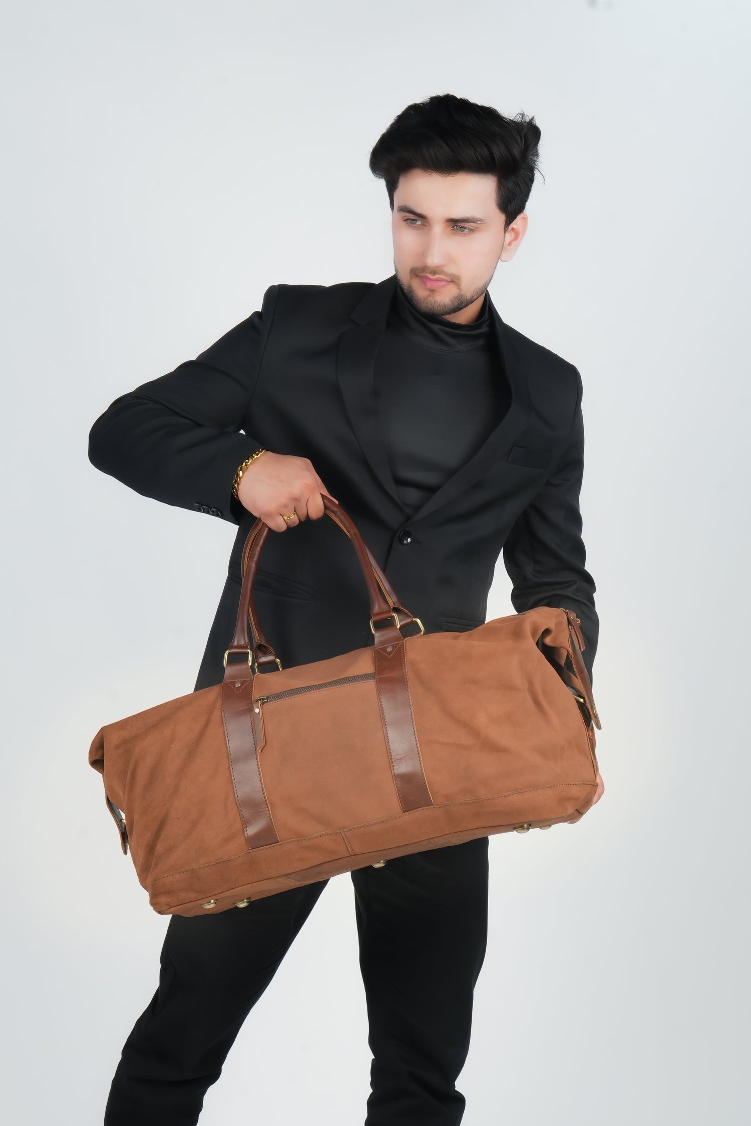 Godzi Handmade Leather Weekender Duffle Bag