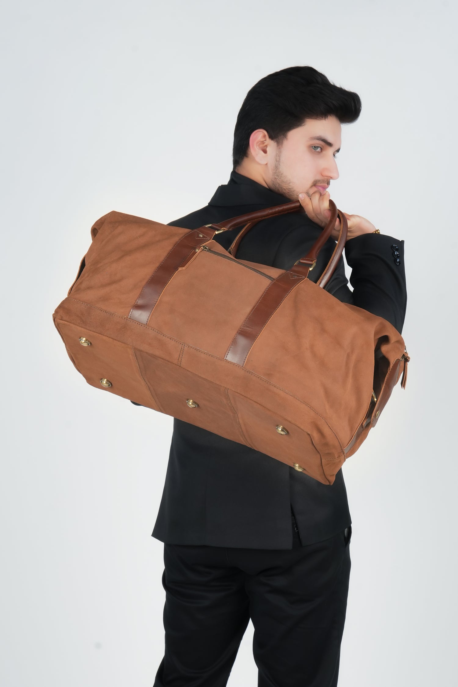 Godzi Handmade Leather Weekender Duffle Bag
