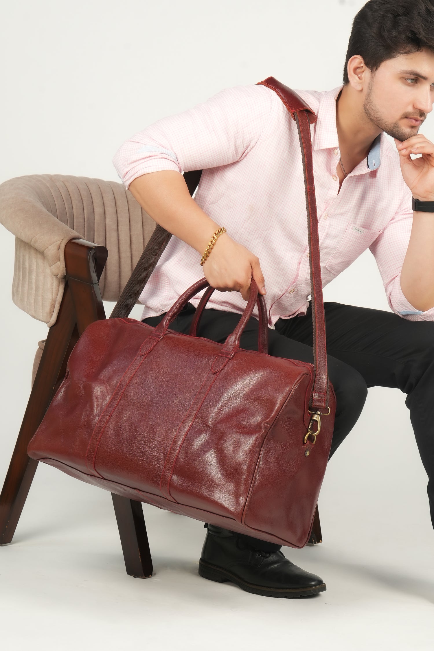 Godzi Handmade Leather Duffle Bag