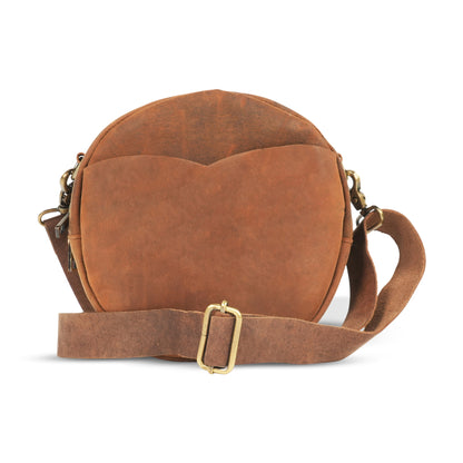Godzi Round Buffalo Leather Sling Bag