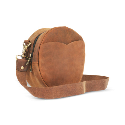 Godzi Round Buffalo Leather Sling Bag