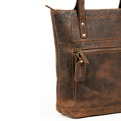 Goat Genuine Leather Tote Bag For Women