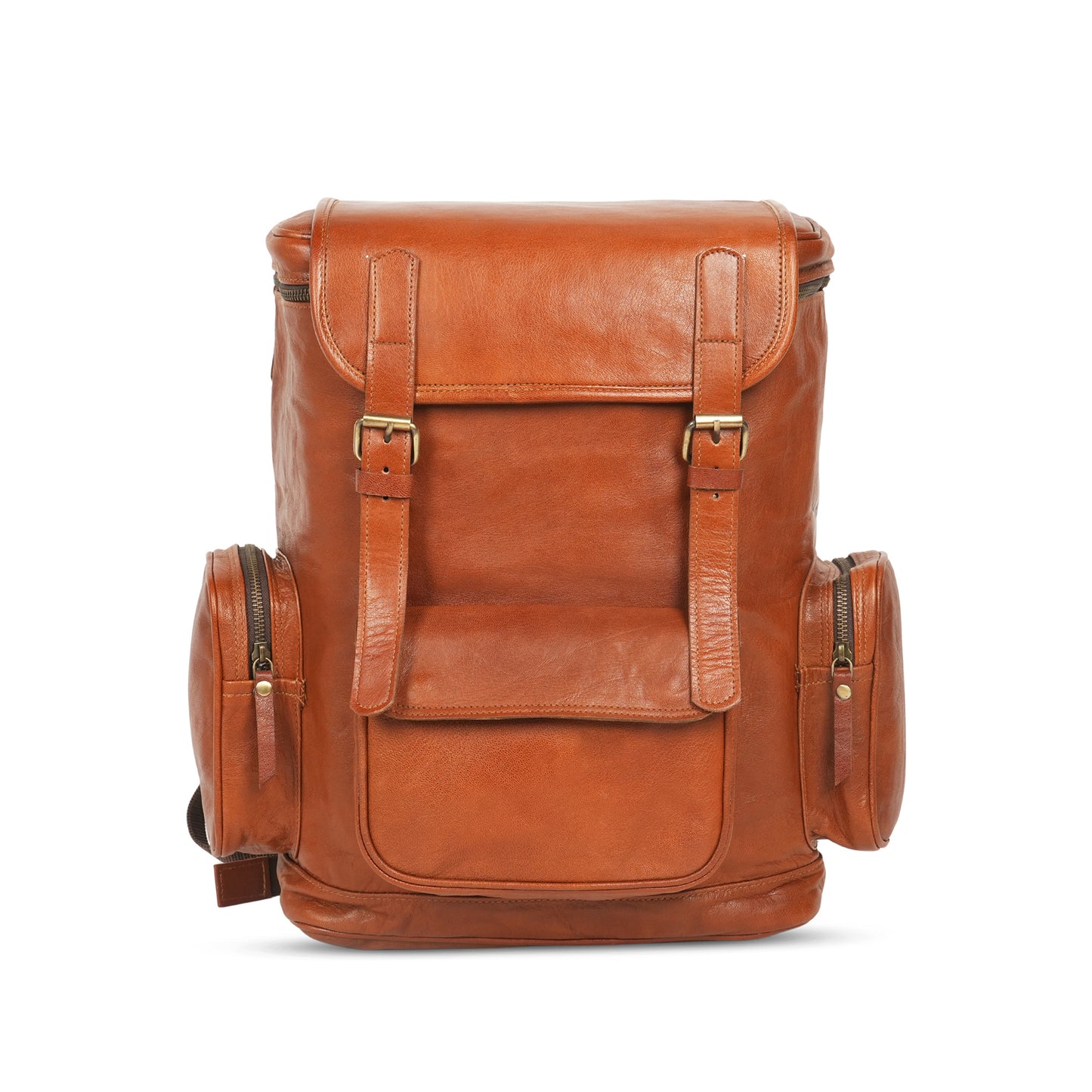 Godzi Goat Leather Backpack – Classic Brown
