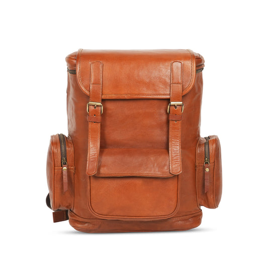 Godzi Goat Leather Backpack – Classic Brown