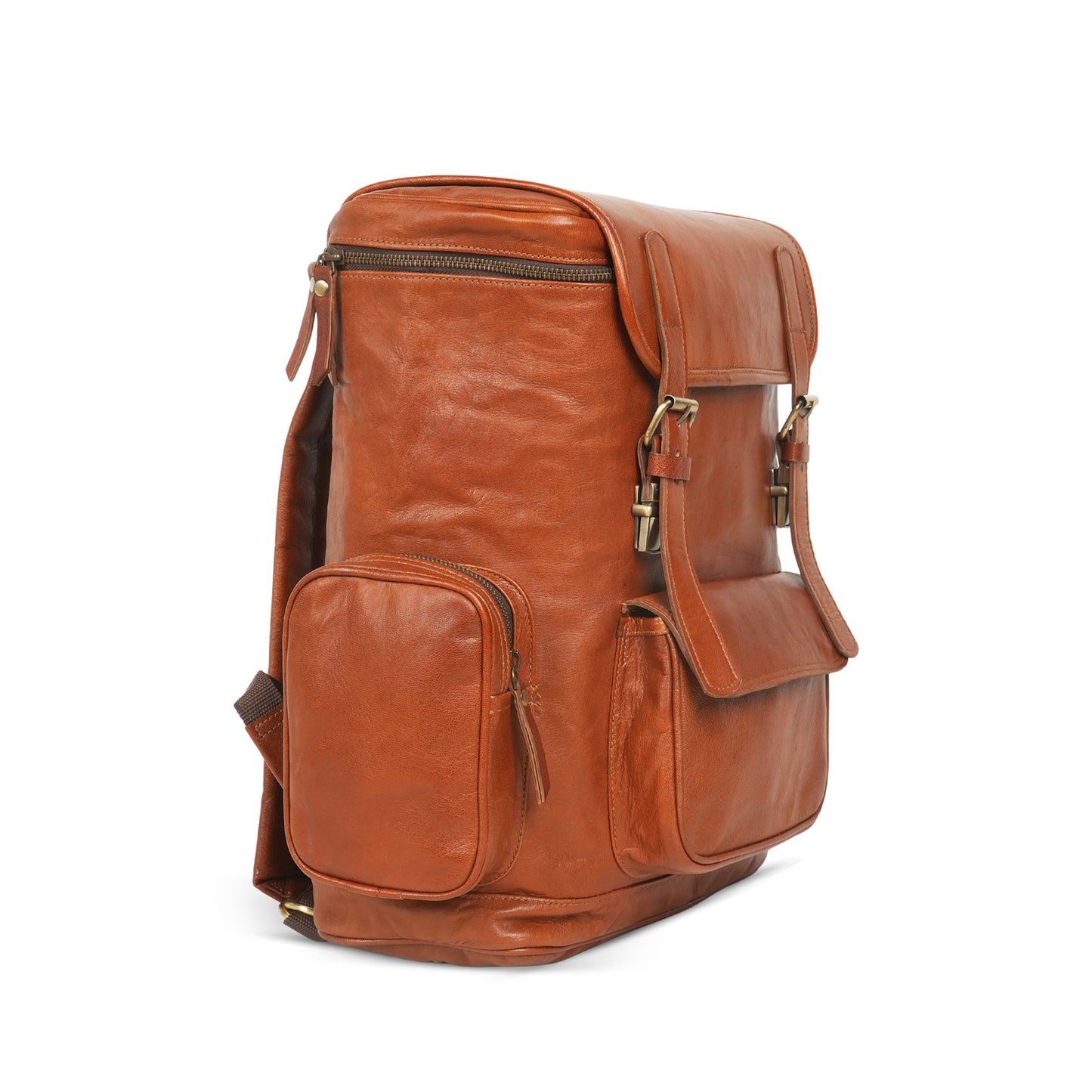 Godzi Goat Leather Backpack – Classic Brown