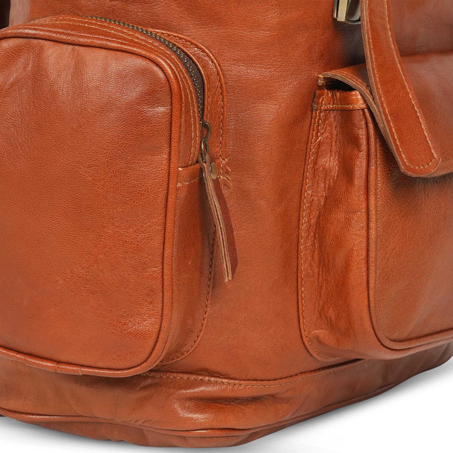 Godzi Goat Leather Backpack – Classic Brown