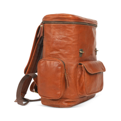 Godzi Goat Leather Backpack – Classic Brown