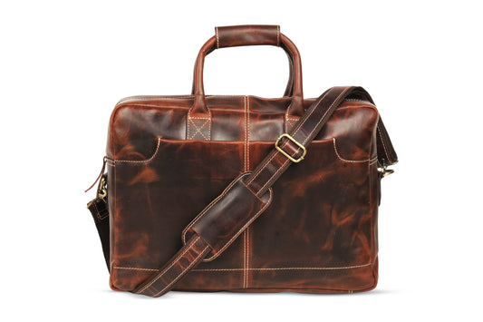 Godzi Handmade Leather Messenger Briefcase