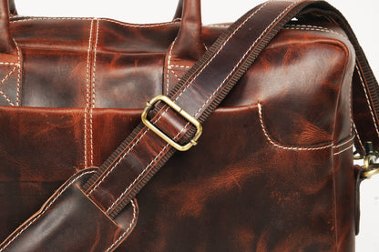 Godzi Handmade Leather Messenger Briefcase