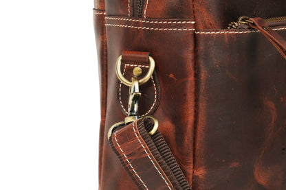 Godzi Handmade Leather Messenger Briefcase