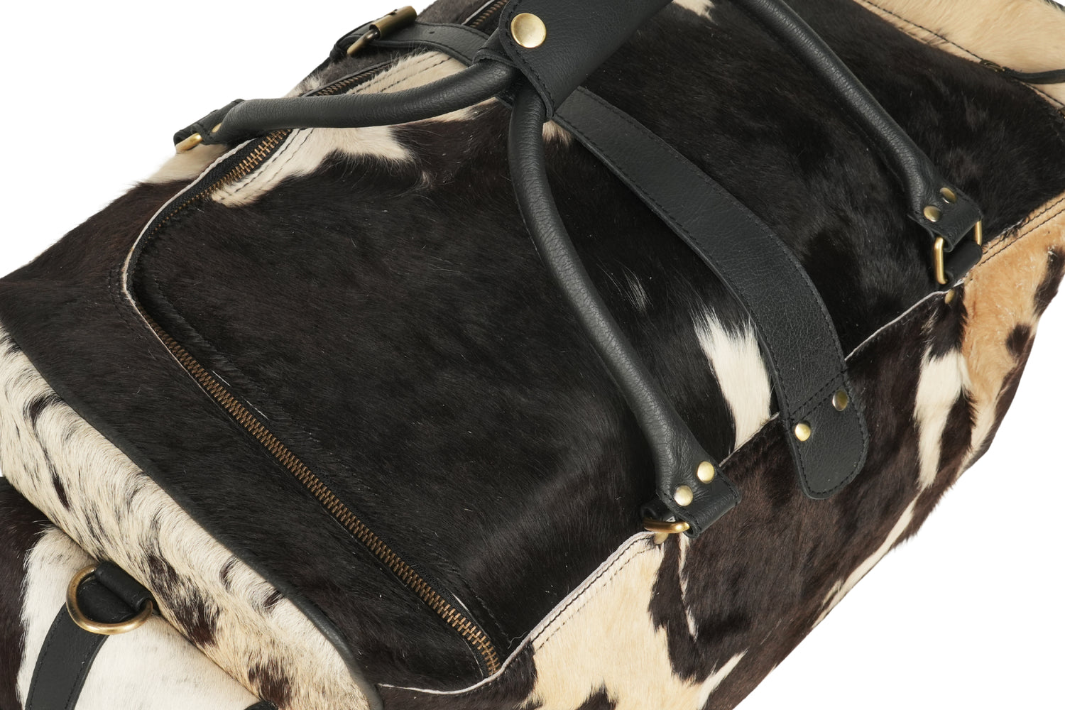 Godzi Luxury Hairon Leather Duffle – Unique Handmade Goat Leather