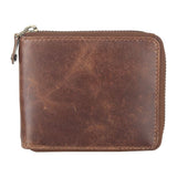 RFID Protected Leather Zip Wallet – Model C 726