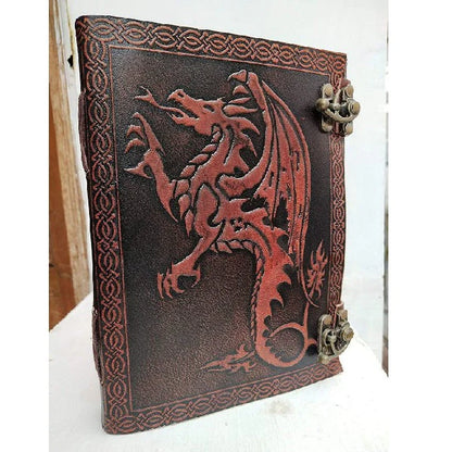 Leather Dragon Double Lock Journal