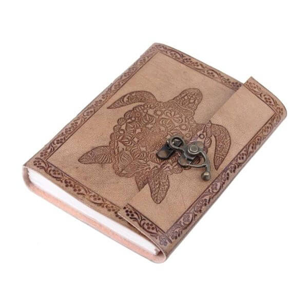 LeatherLuxe Turtle Notebook