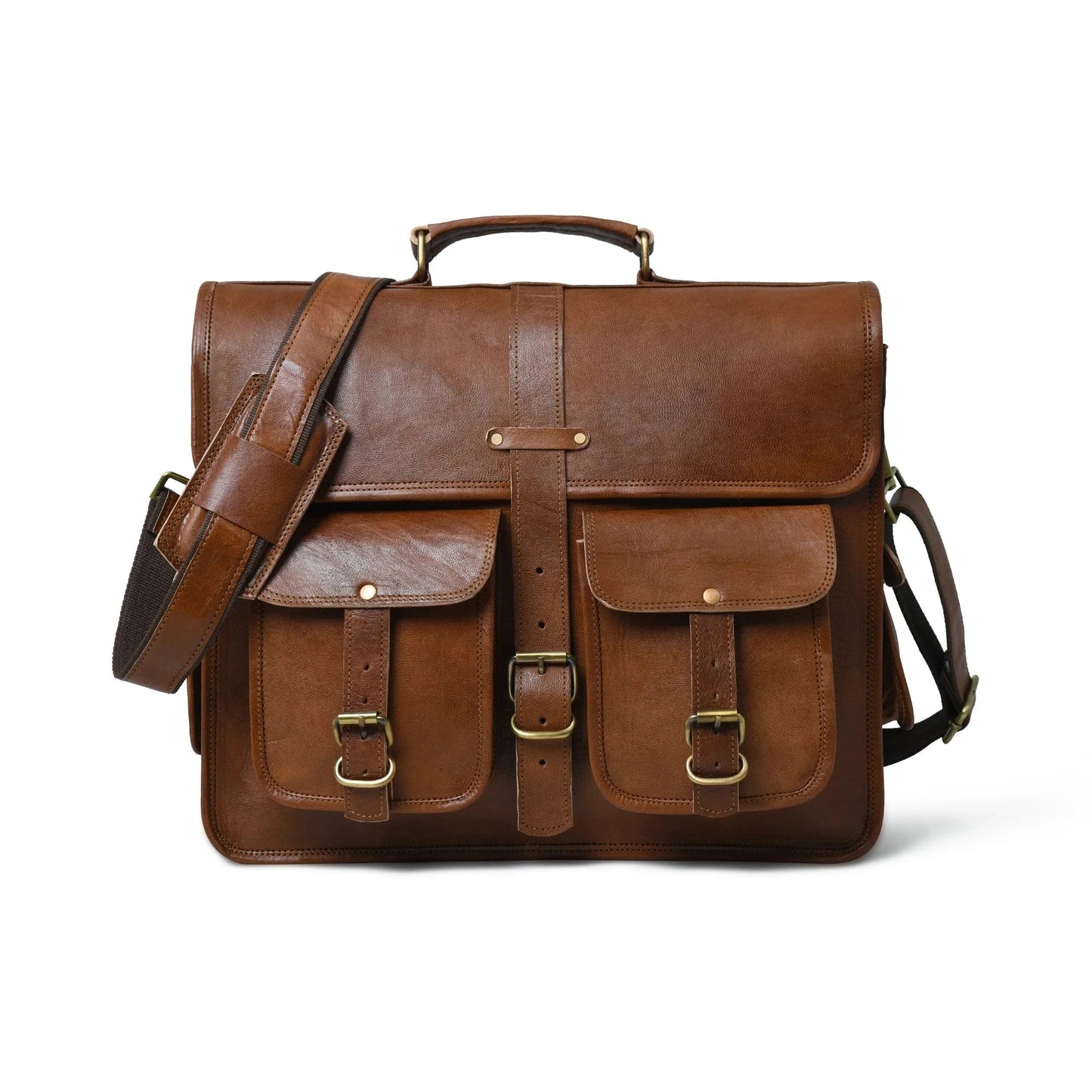 Retro Vintage Briefcase Godzi Leather