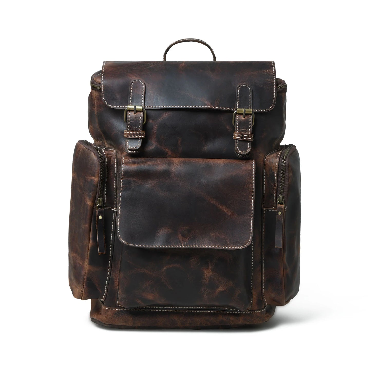 Rucksack Brown Leather Backpack