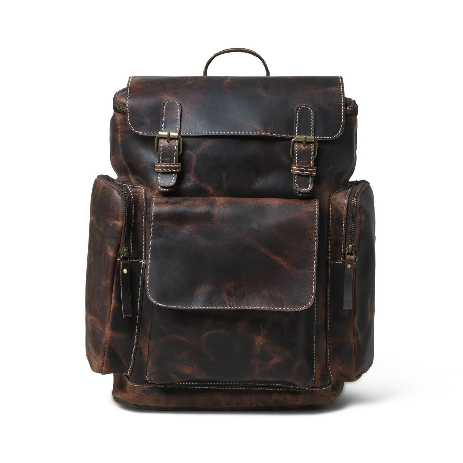 Rucksack Brown Leather Backpack