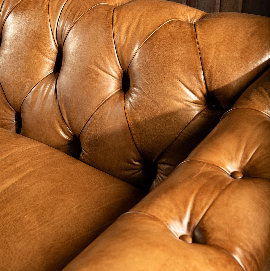 Indiana Buffalo Leather Chesterfield Sofa