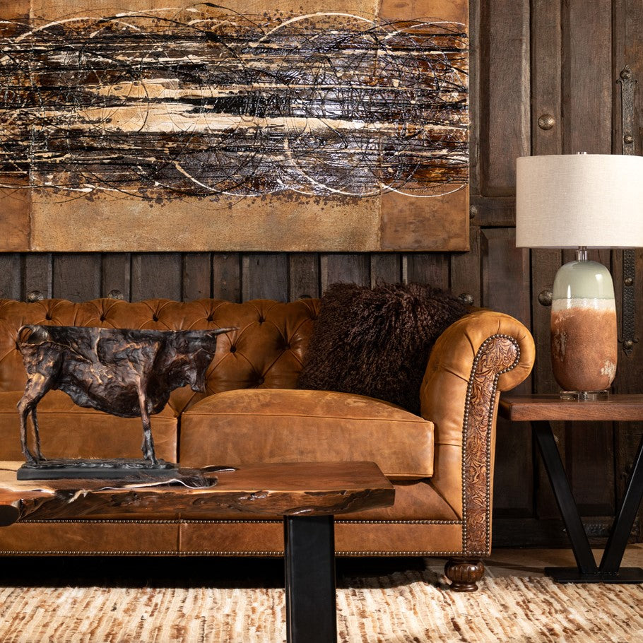 Munich Buffalo Leather Chesterfield Sofa