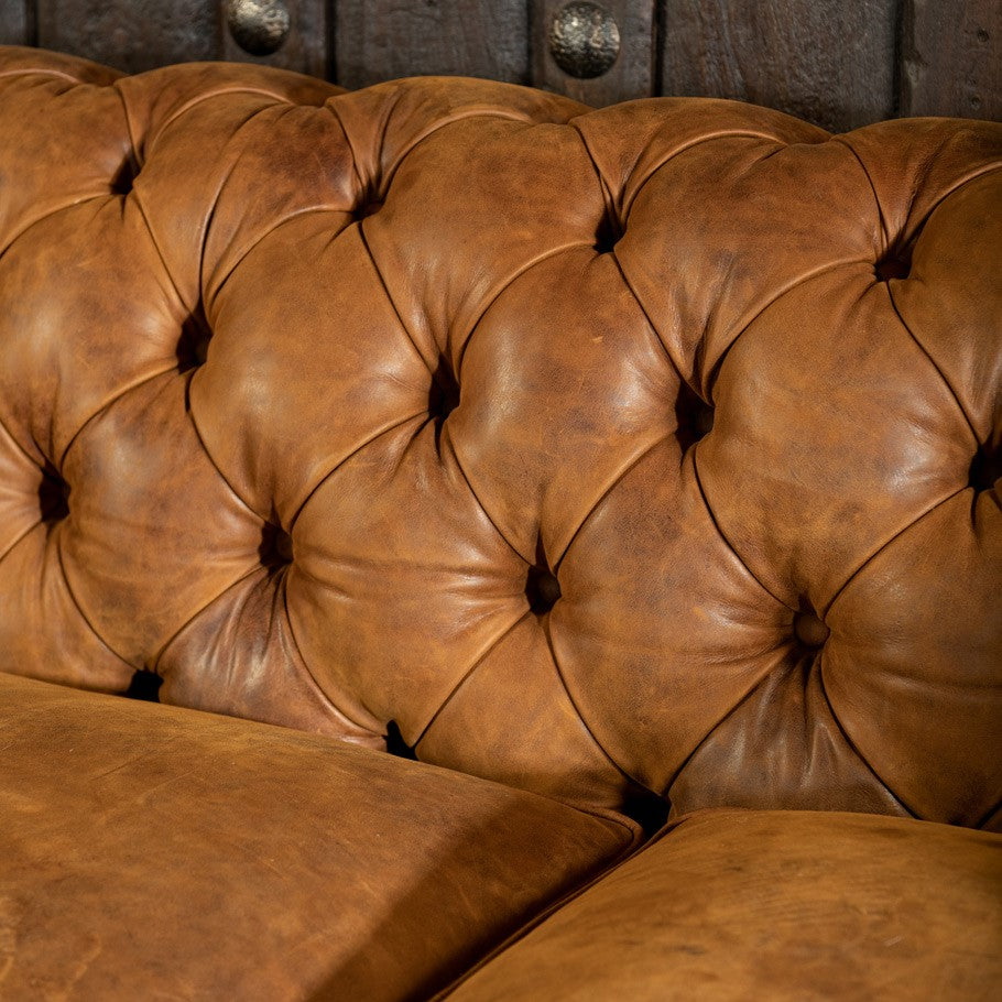 Munich Buffalo Leather Chesterfield Sofa
