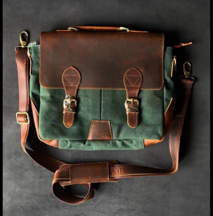 Urban Canvas Leather Briefcase