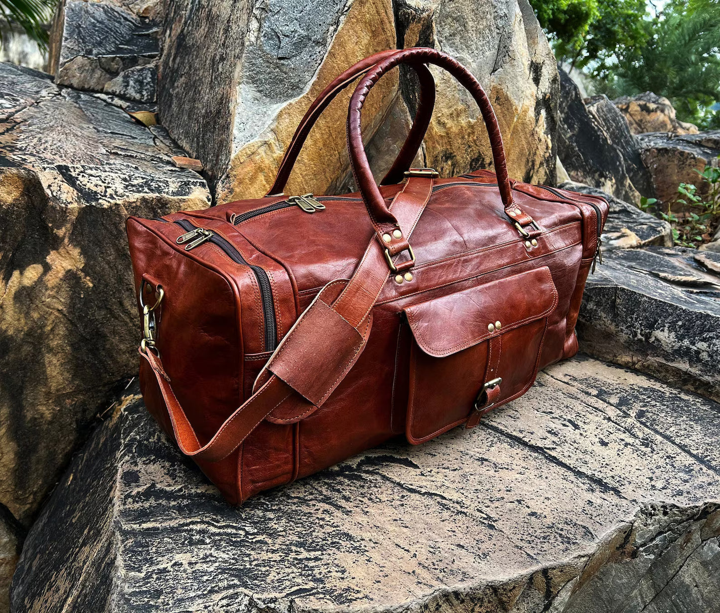 Godzi LeatherLuxe Duffle Bag