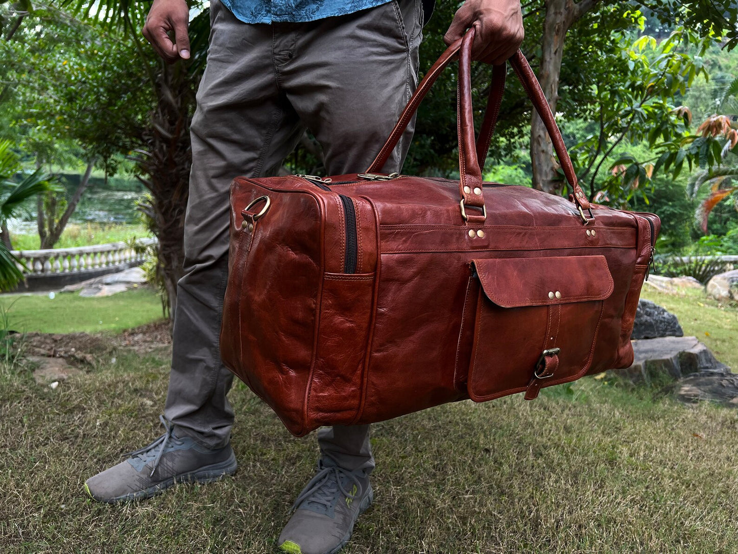 Godzi LeatherLuxe Duffle Bag