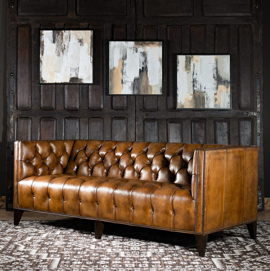 Madrid Tufted Leather Sofa