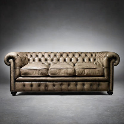 Maeve Chesterfield 3- Seater Leather Sofa