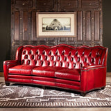 Oslo Red Leather Sofa