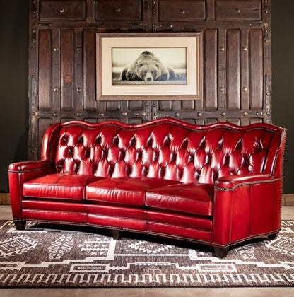 Oslo Red Leather Sofa