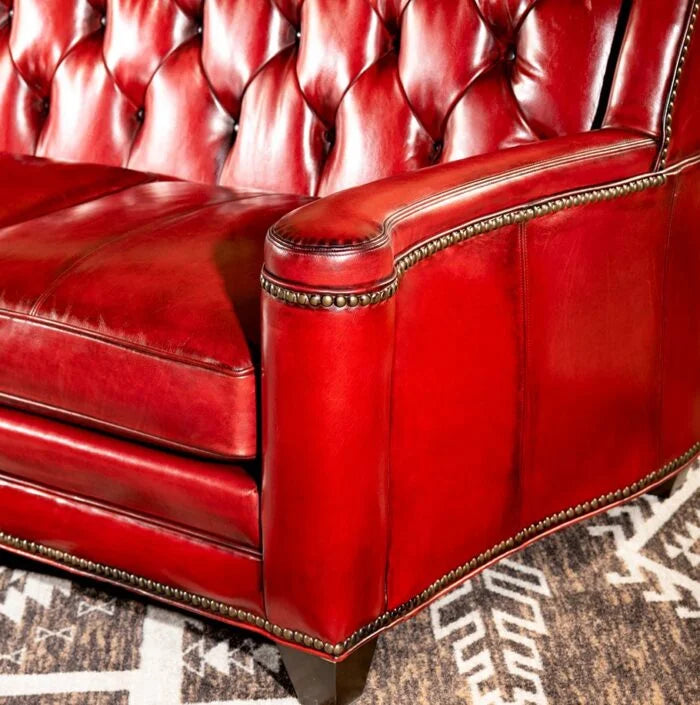 Oslo Red Leather Sofa