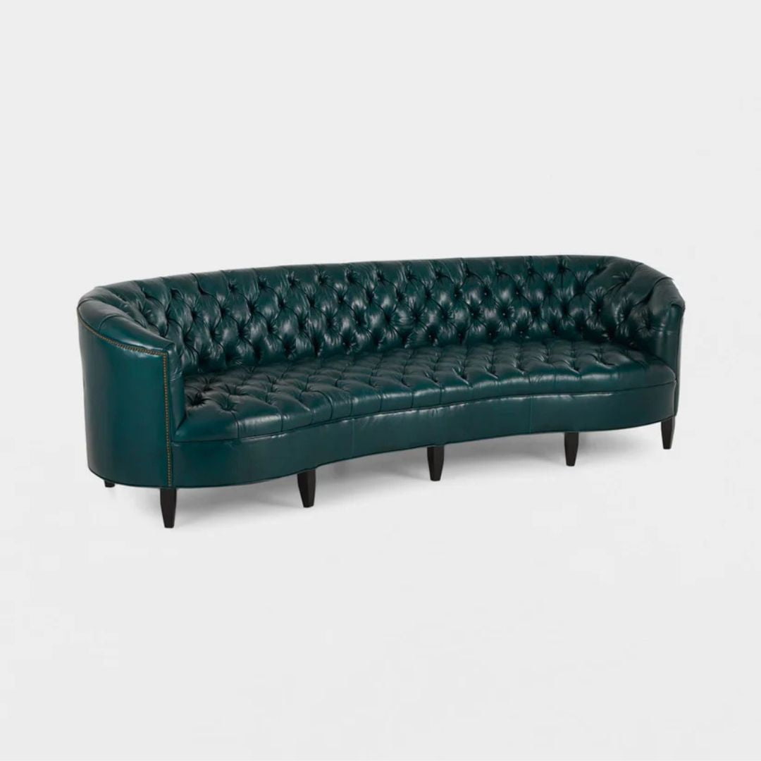 Violet Tufted 4- Seater Leather Sofa