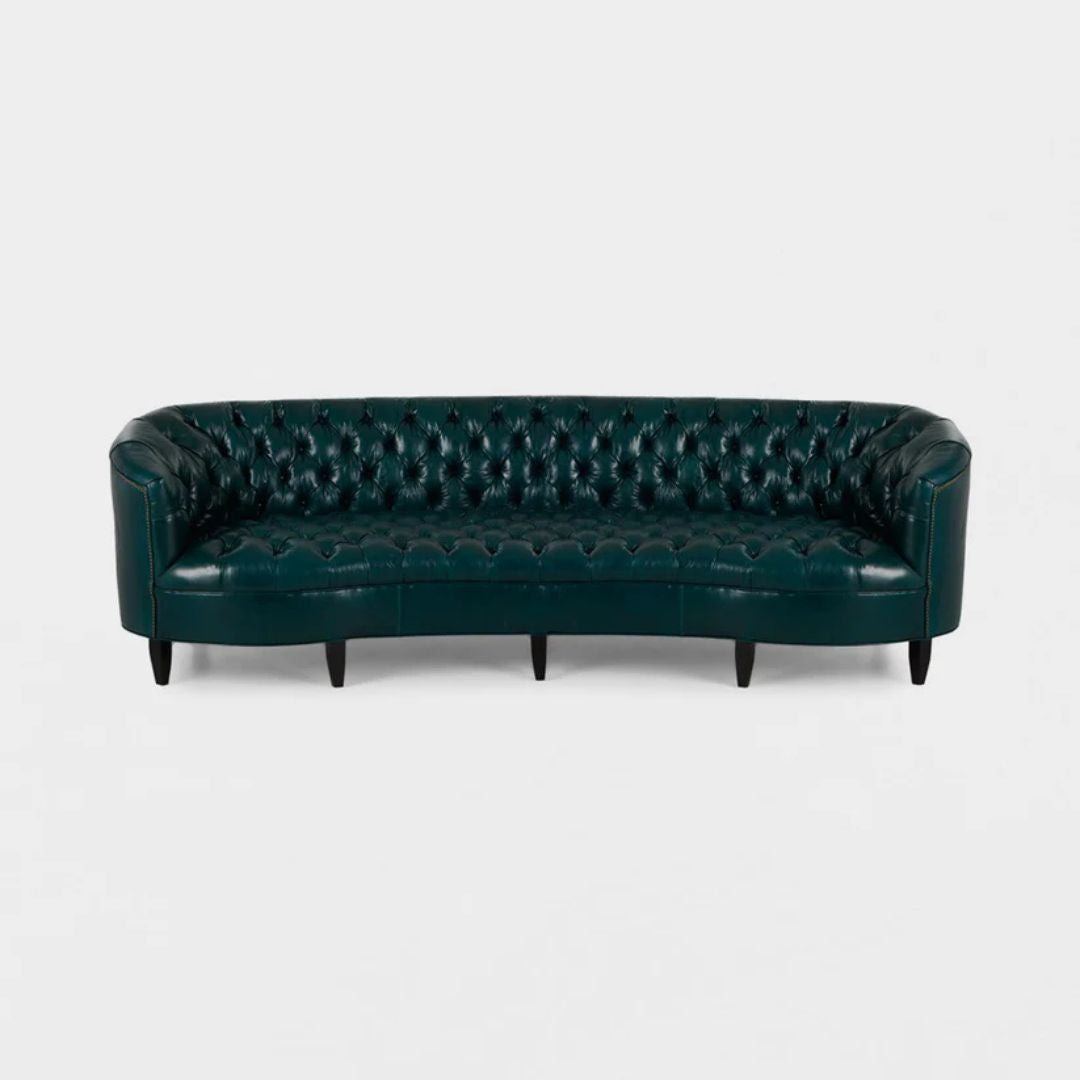 Violet Tufted 4- Seater Leather Sofa